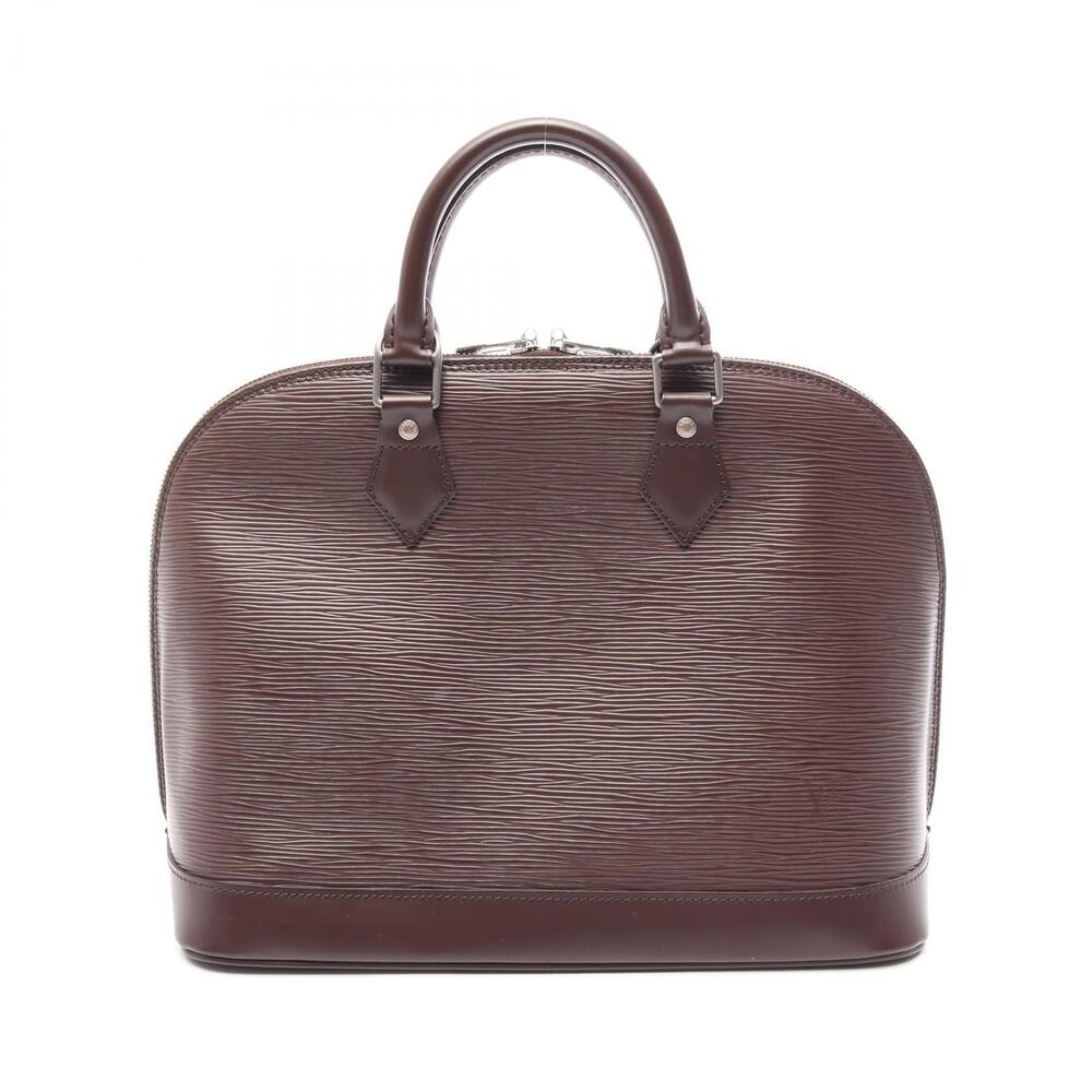 Louis Vuitton Alma Handbag Leather Epi Brown